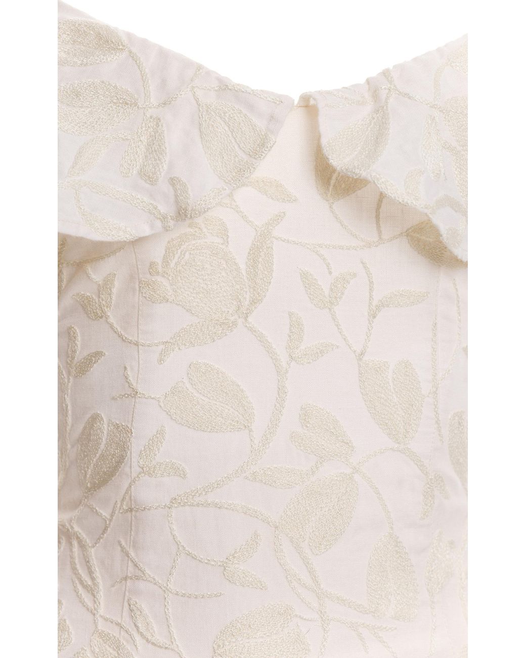 chinese dress ladies Agua by Agua Bendita Florecer Linen Maxi Dress