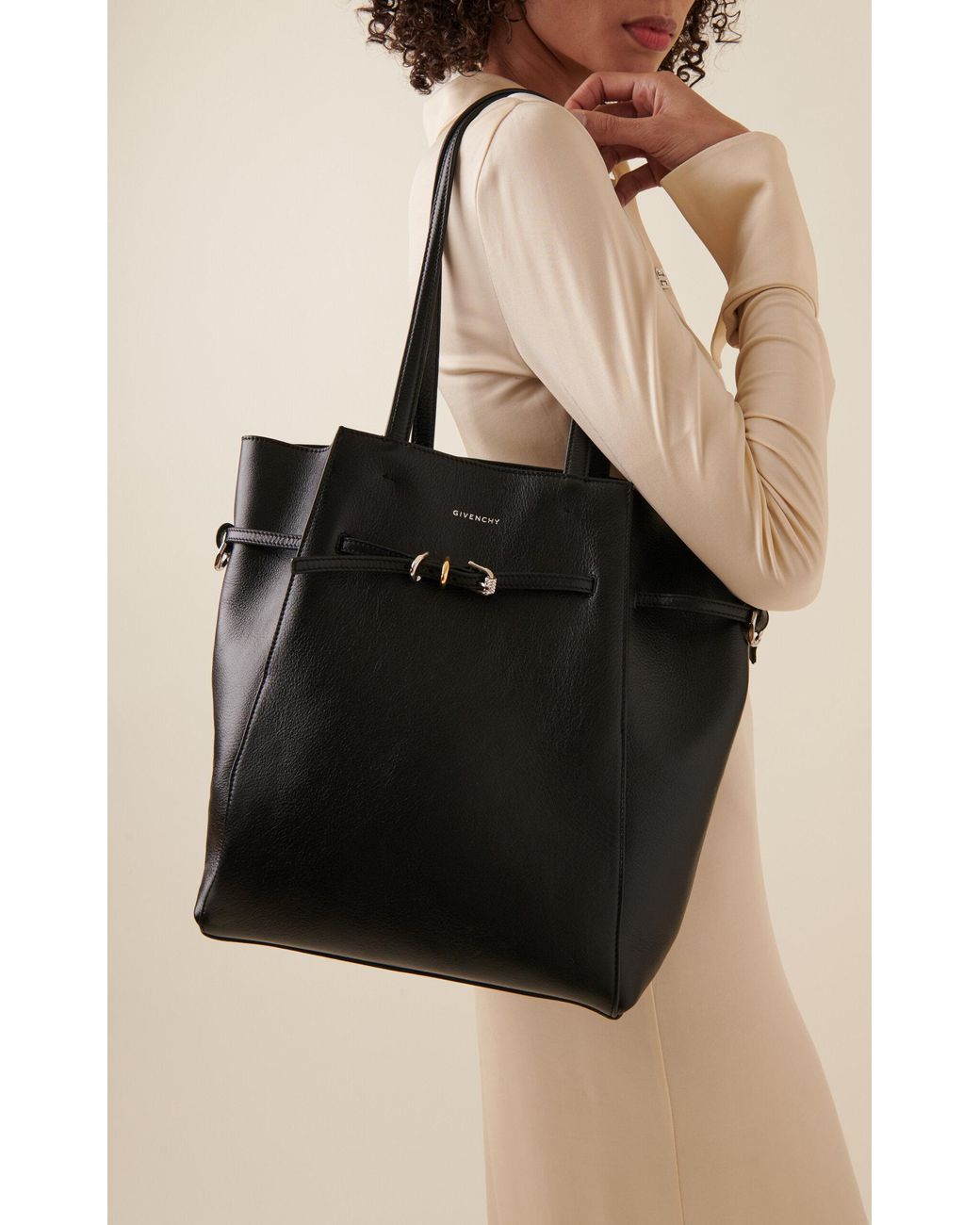 Givenchy Small Voyou North-south Leather Tote Bag in Black
