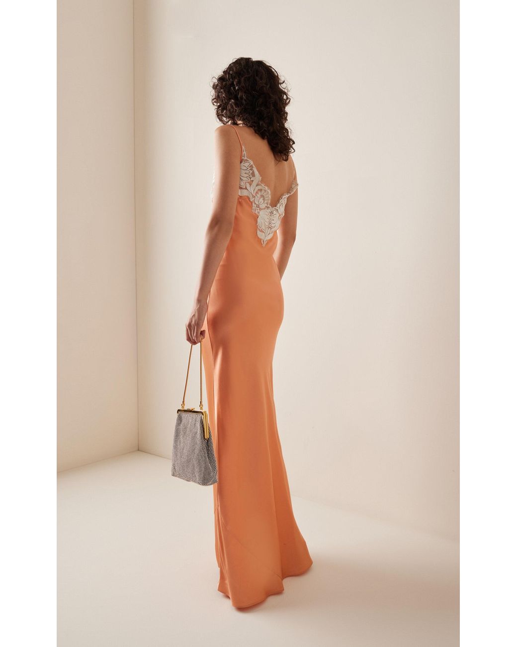 SIR. Danseurs Lace-detailed Silk Slip Dress in White | Lyst