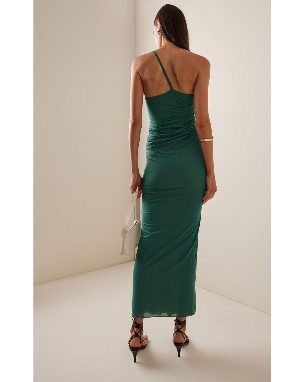 Christopher Esber Venus Sculpted One-shoulder Maxi Dress in Green | Lyst