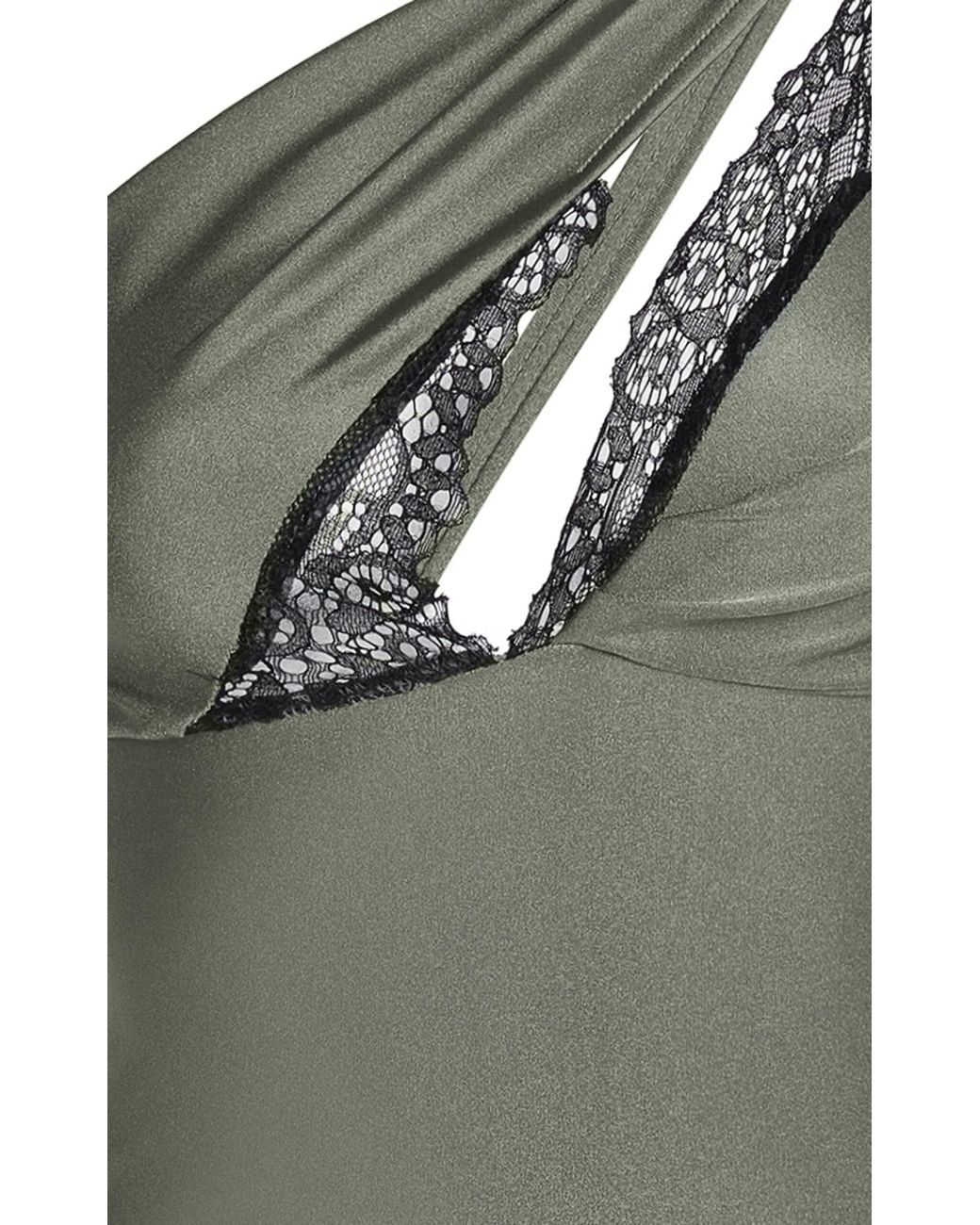 Coperni Asymmetric Satin Mini Dress in Green | Lyst Coperni Asymmetric Satin Mini Dress in Green | Lyst