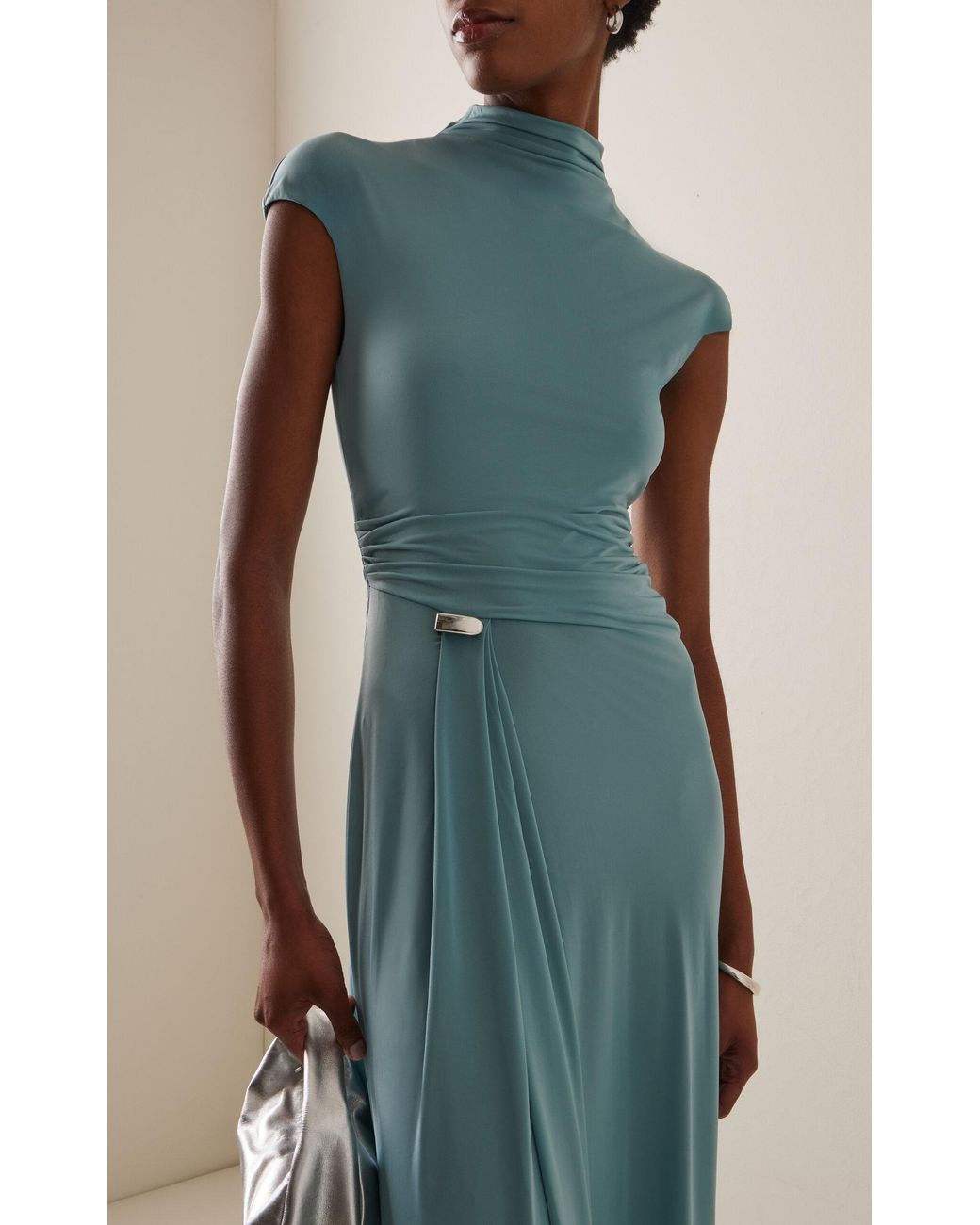 Paris Georgia Basics Nomi Cowl Neck Maxi Dress in Blue | Lyst Canada