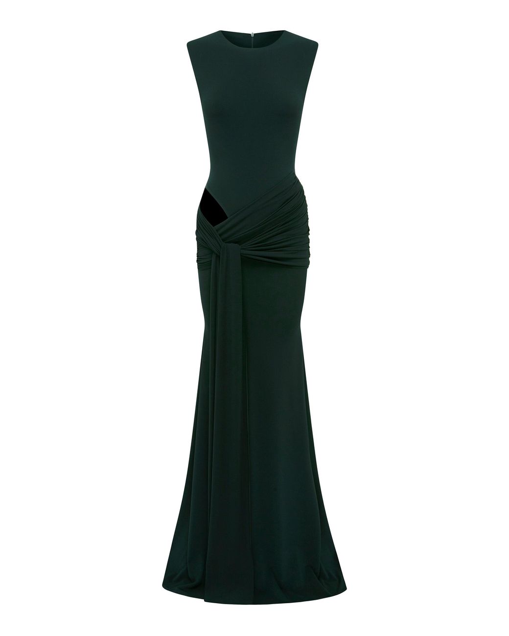 slim fit dress slacks Strapless Longline Draped Column in Satin Crepe