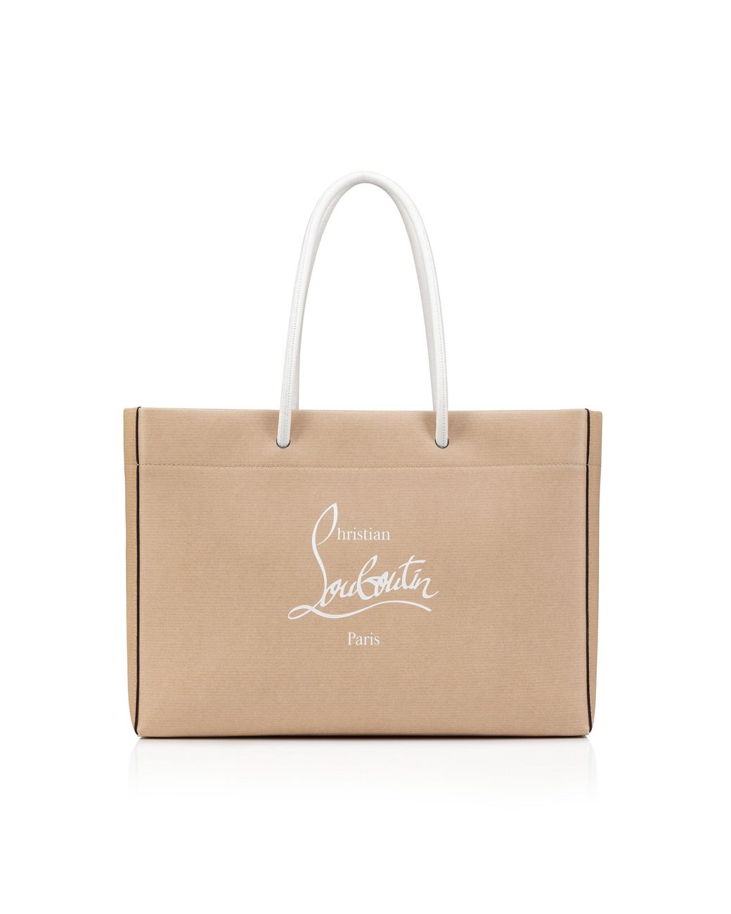 Christian Louboutin Kraftilou Leather Tote Bag in Natural | Lyst UK