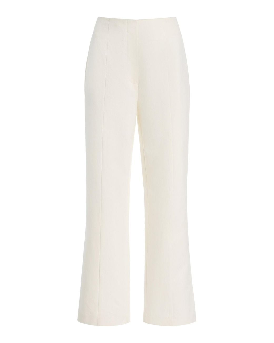Posse White Exclusive Heidi Cotton-Linen Trousers