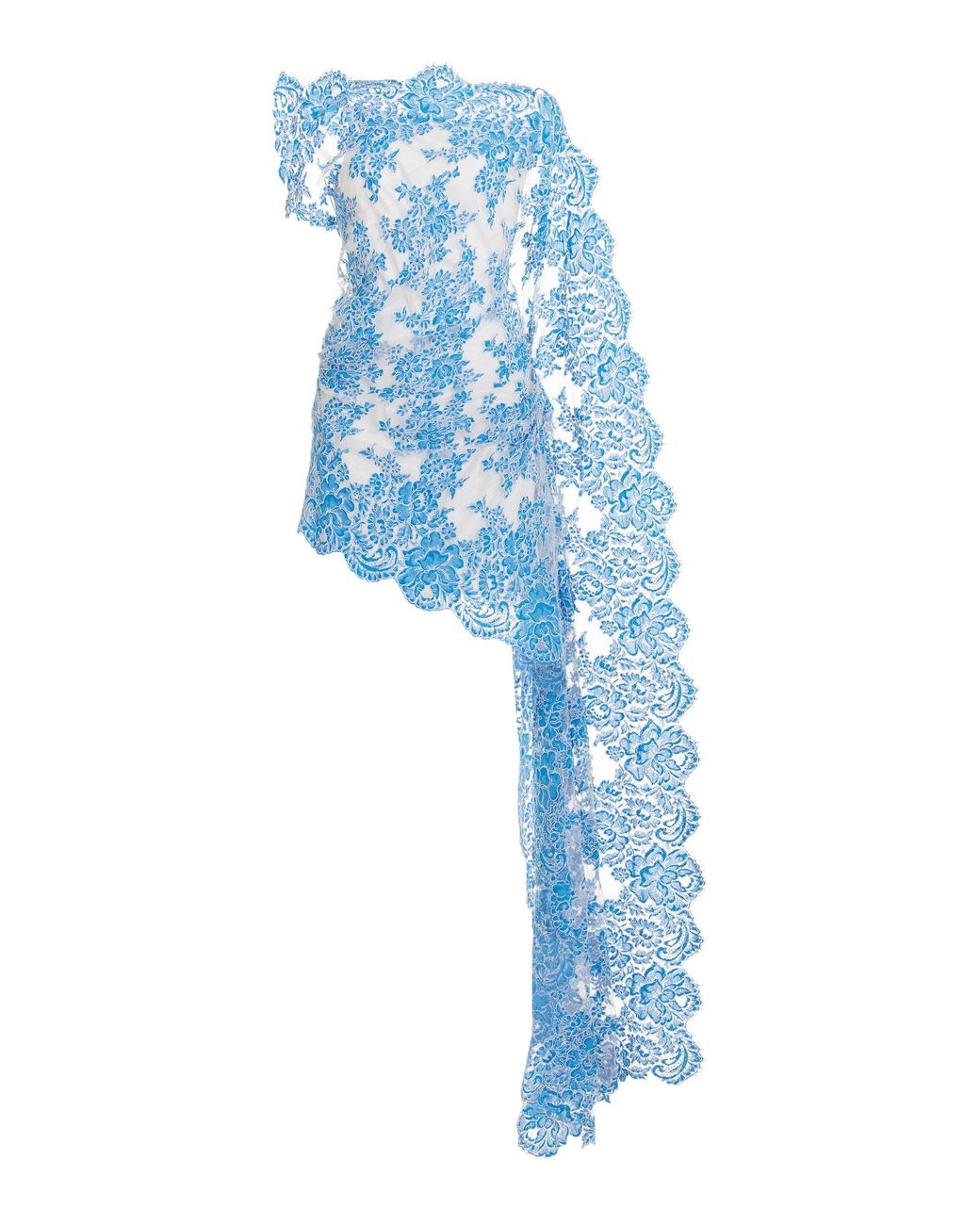スカート CHRISTOPHER ESBER asymmetrical blue floral cotton lace skirt CHRISTOPHER ESBER asymmetrical blue floral cotton lace skirt