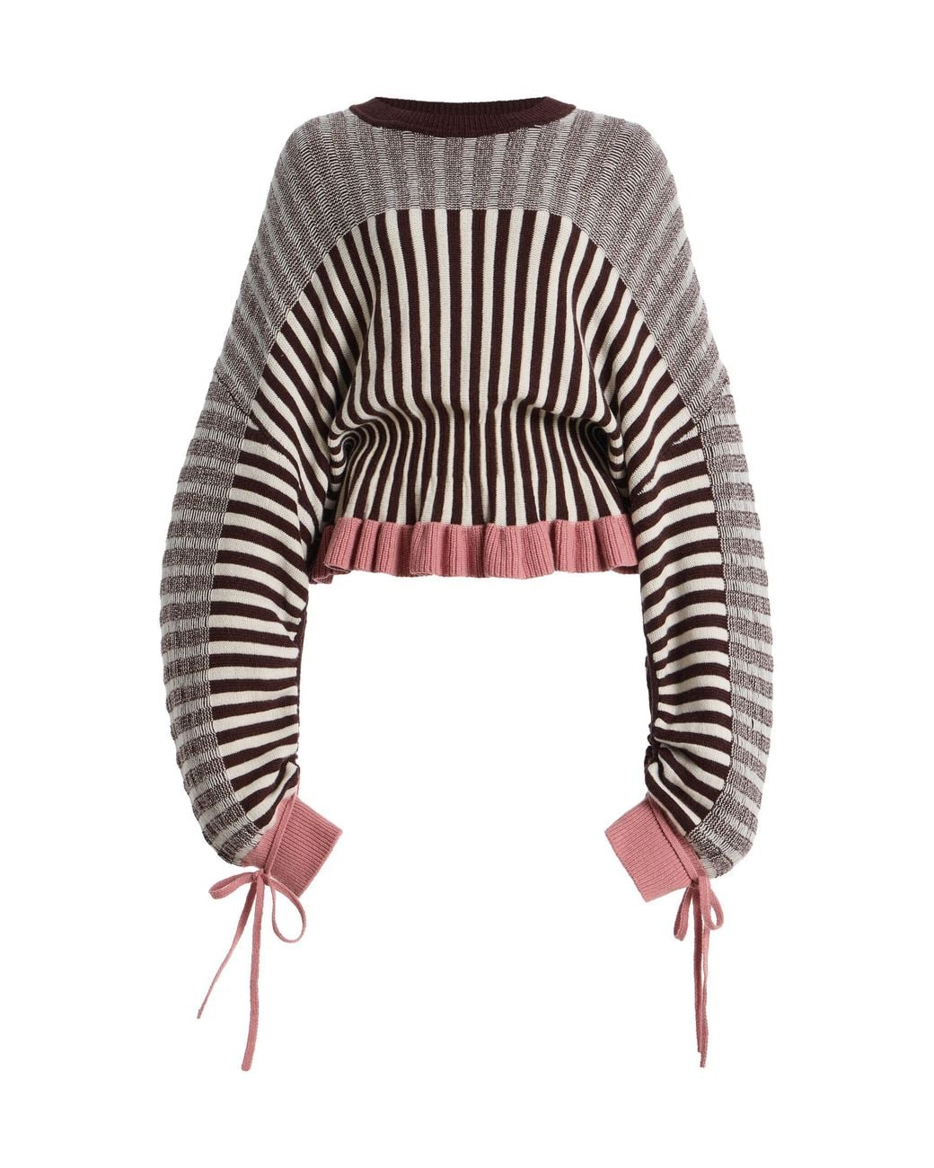 Zimmermann White Clash Wool-Blend Sweater