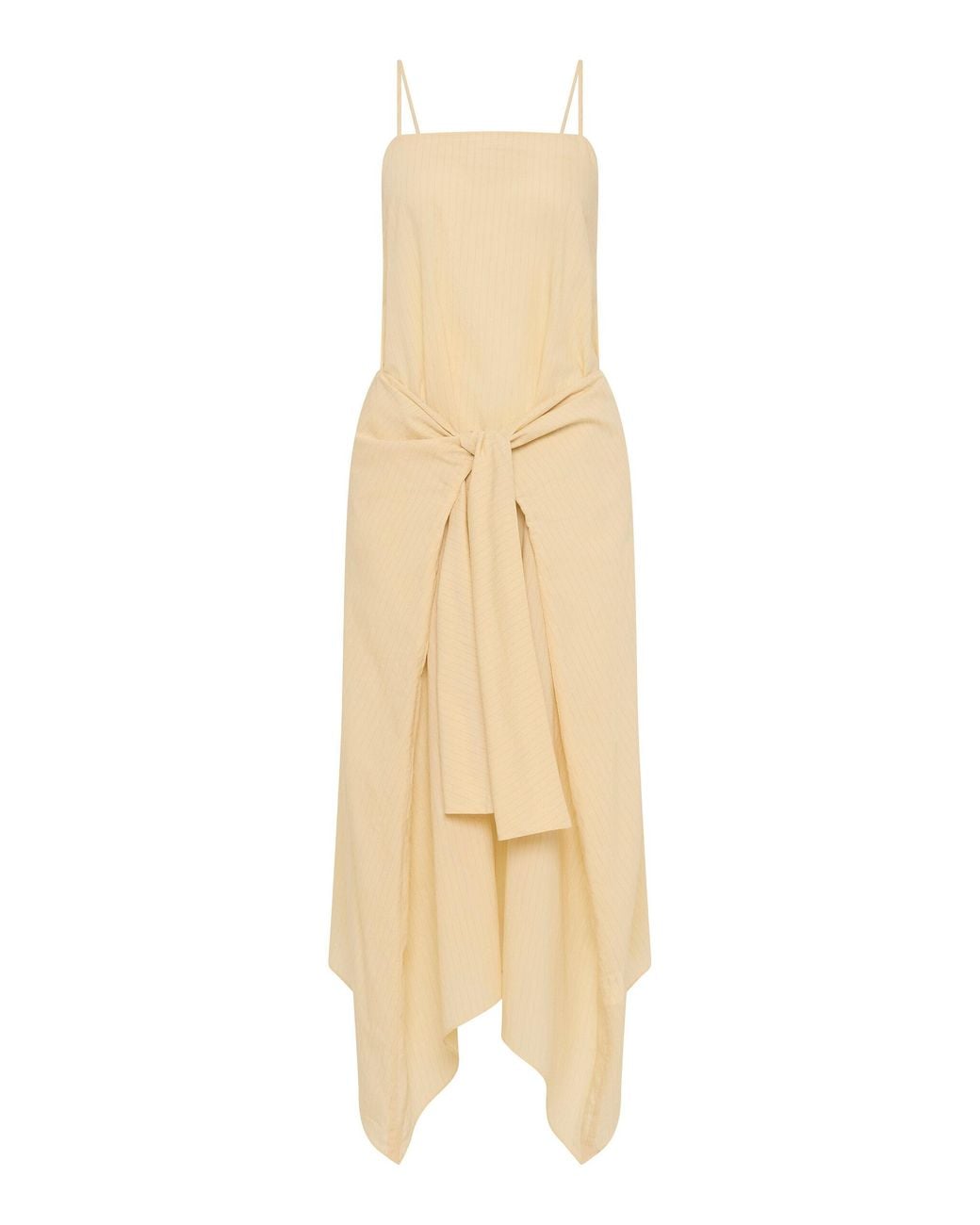 St. Agni Natural Relaxed Cotton-Blend Midi Dress