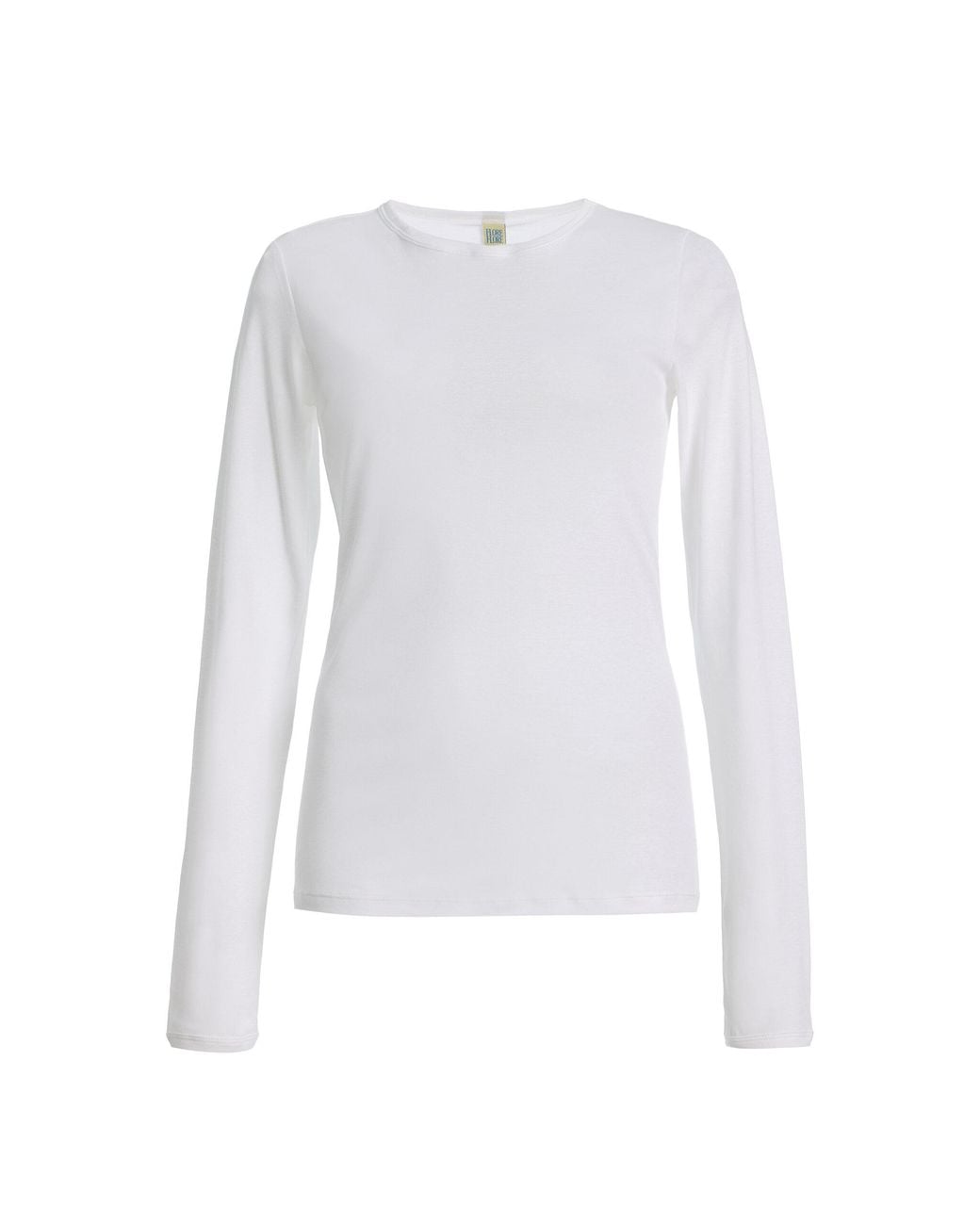 Flore Flore White Olivia Long-Sleeved Cotton Top
