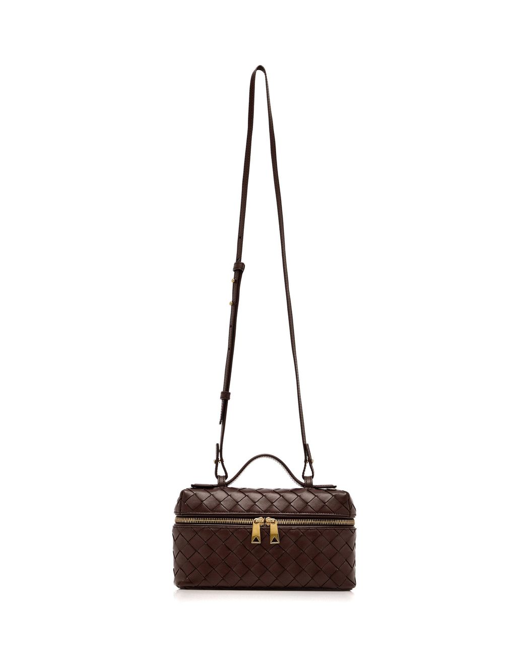 Bottega Veneta Brown Bang Bang Intrecciato Leather Vanity Case