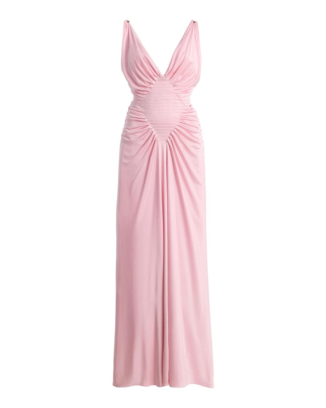 Versace Pink Pleated Jersey Gown