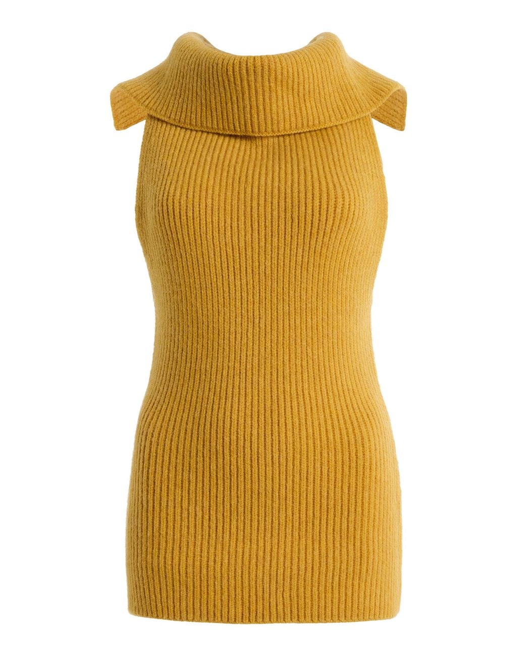 OSSOU Yellow Isla Wool Tank Top