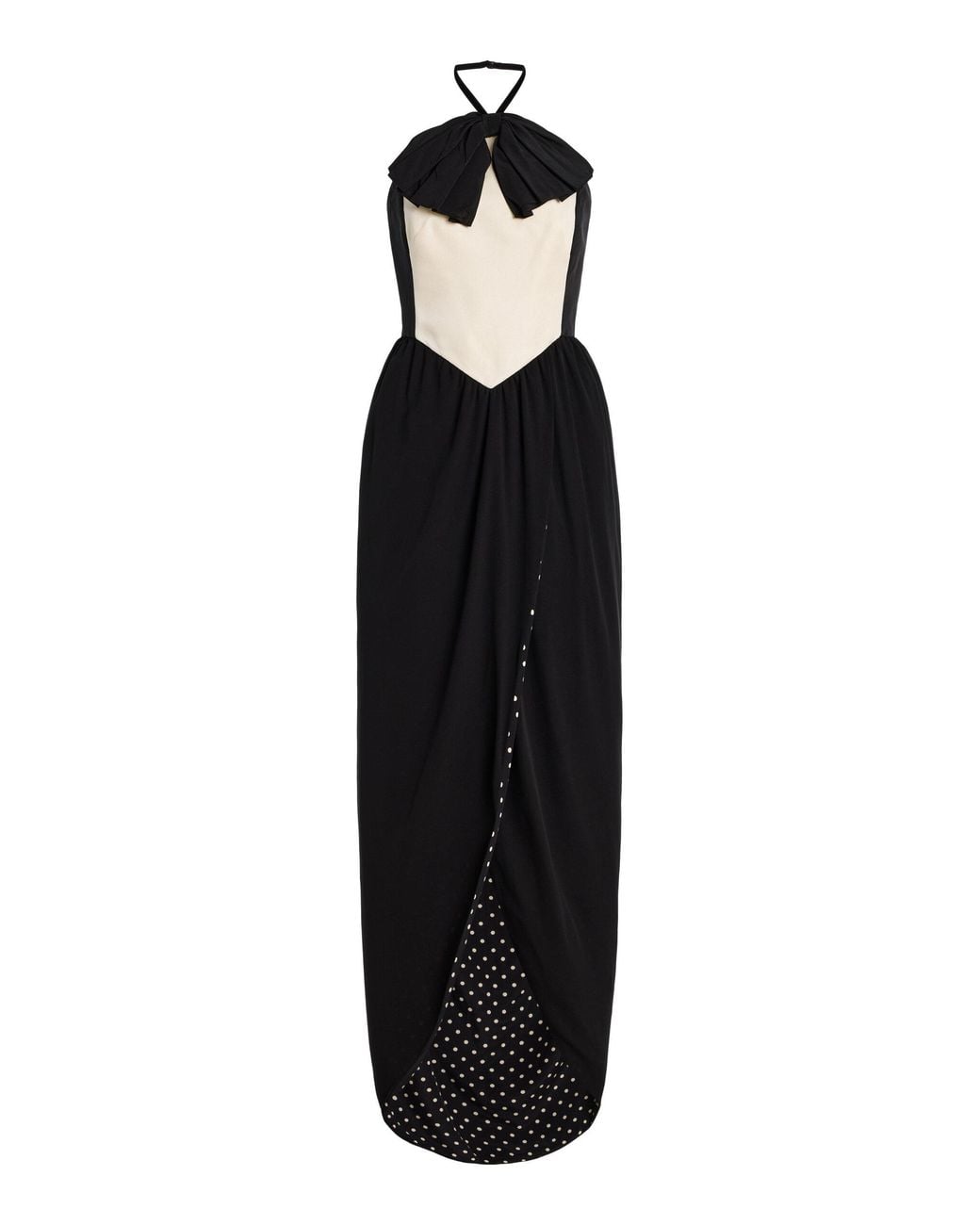 Valentino Garavani Black Ruffle-Trimmed Silk-Georgette Gown