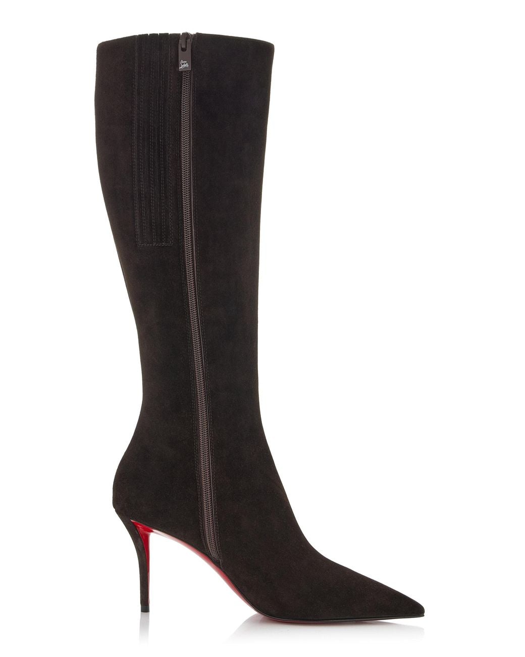 Christian Louboutin Black Miss Z 80Mm Veau Velours Knee Boots