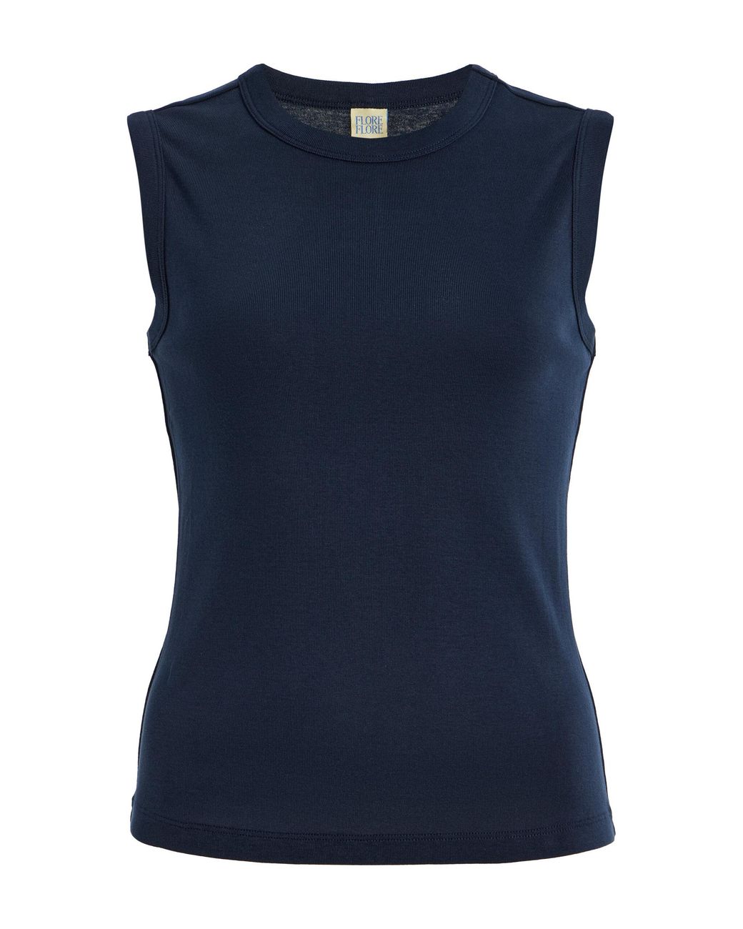 Flore Flore Blue Esme Cotton Tank Top