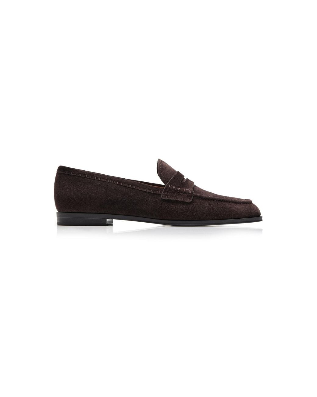 Gianvito Rossi Black Georgie Suede Loafers