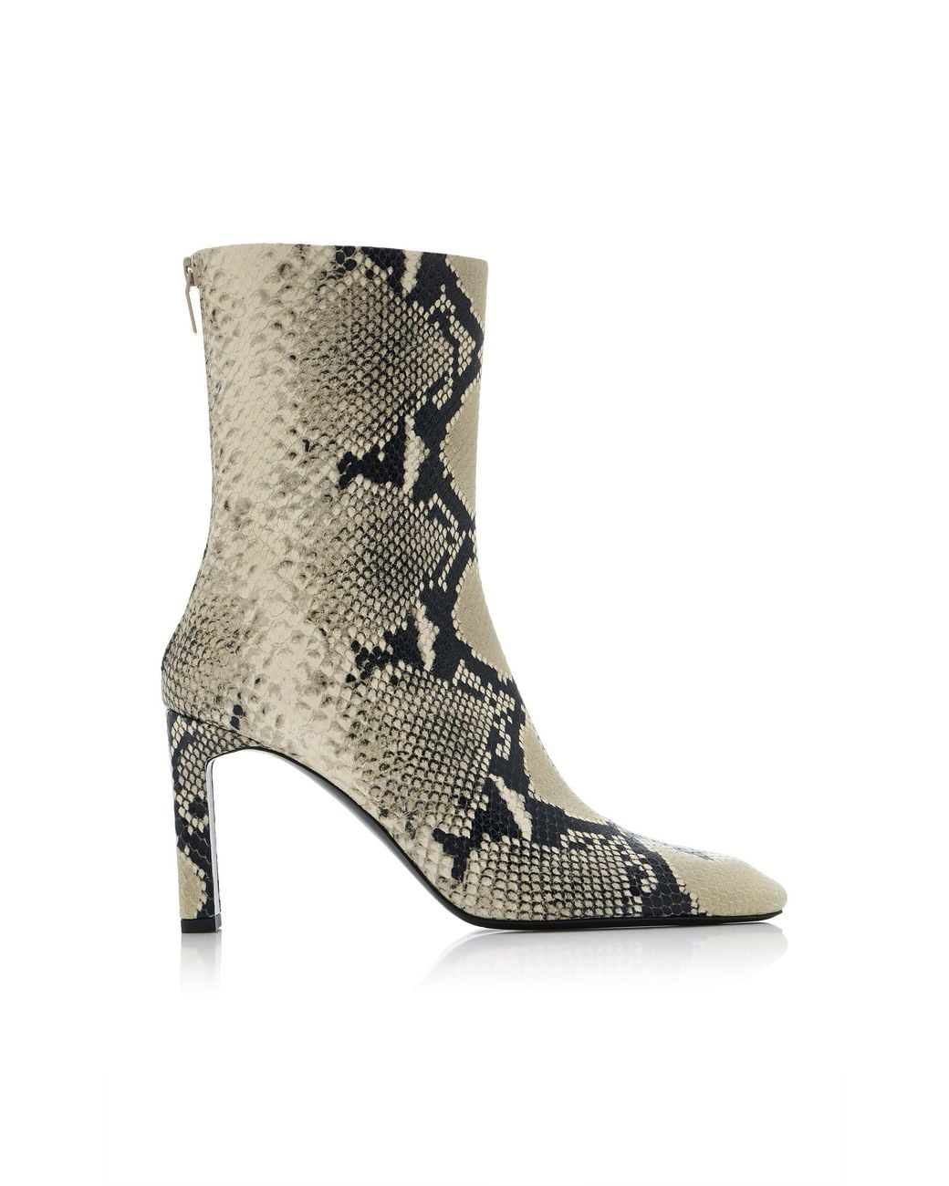 Totême Multicolor Bar Python-Embossed Leather Boots