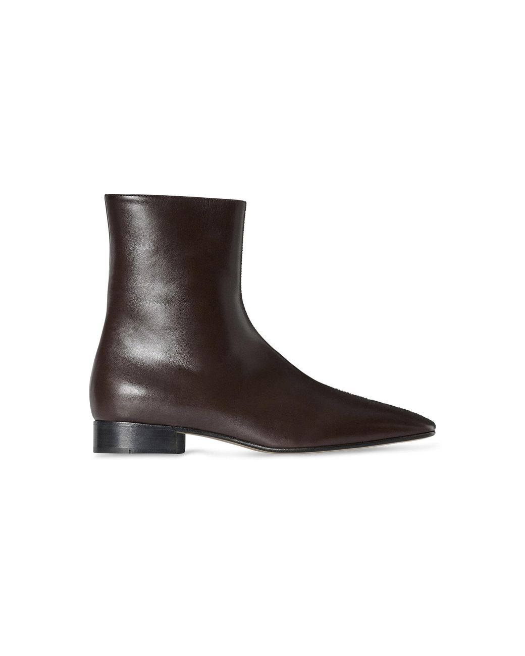 The Row Brown Cindy Leather Ankle Boots