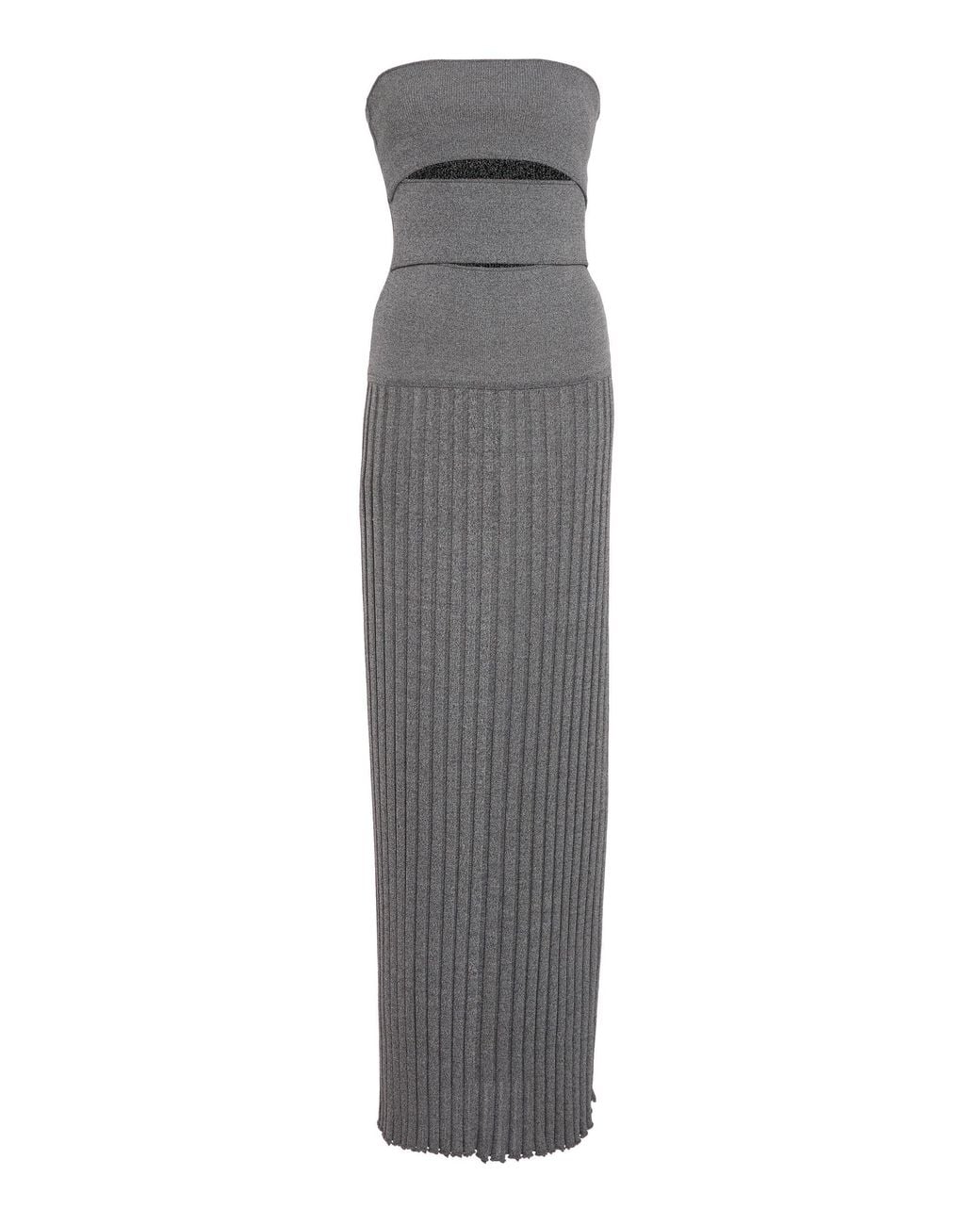 Christopher Esber Gray Slash Knit Maxi Dress