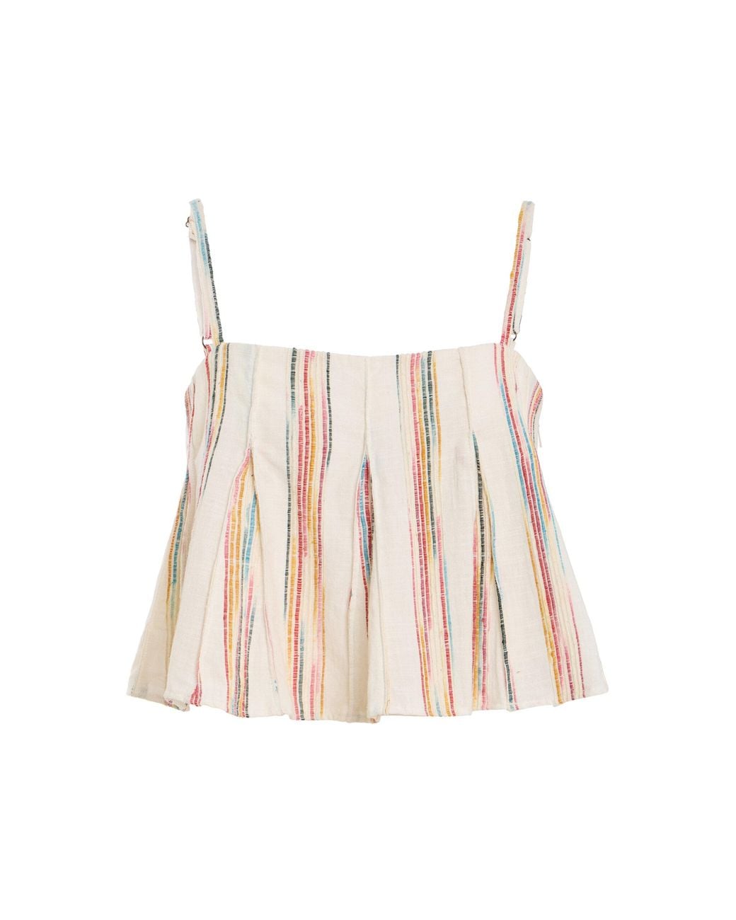Rosie Assoulin Pink Million Pleats Bandeau Silk Top