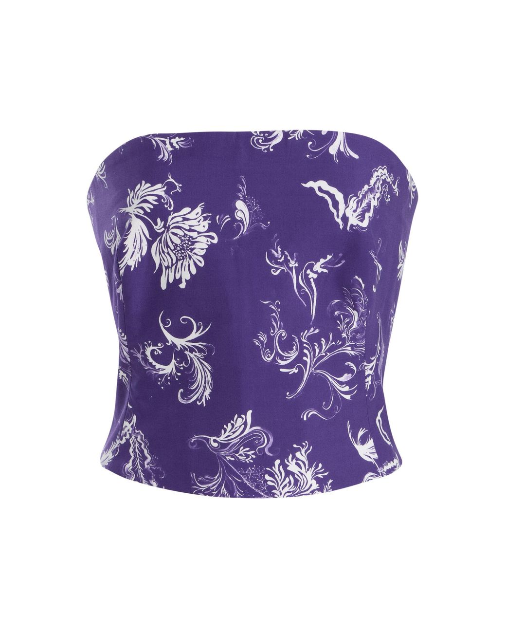 Rosie Assoulin Purple Venus Cotton Top