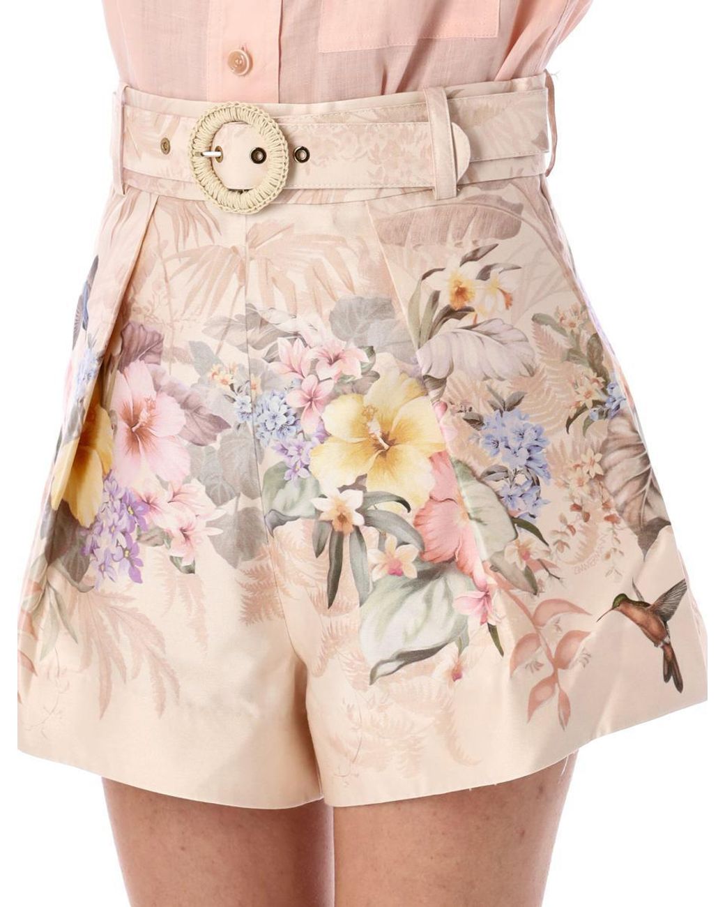 Zimmermann Illuminate Tuck Short in Pink | Lyst
