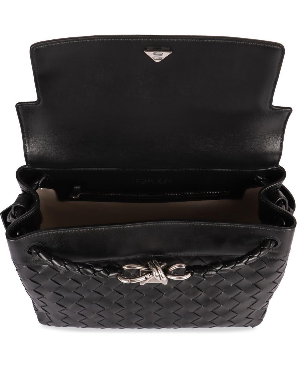 Bottega Veneta Men's Andiamo Leather Shoulder Bag Black