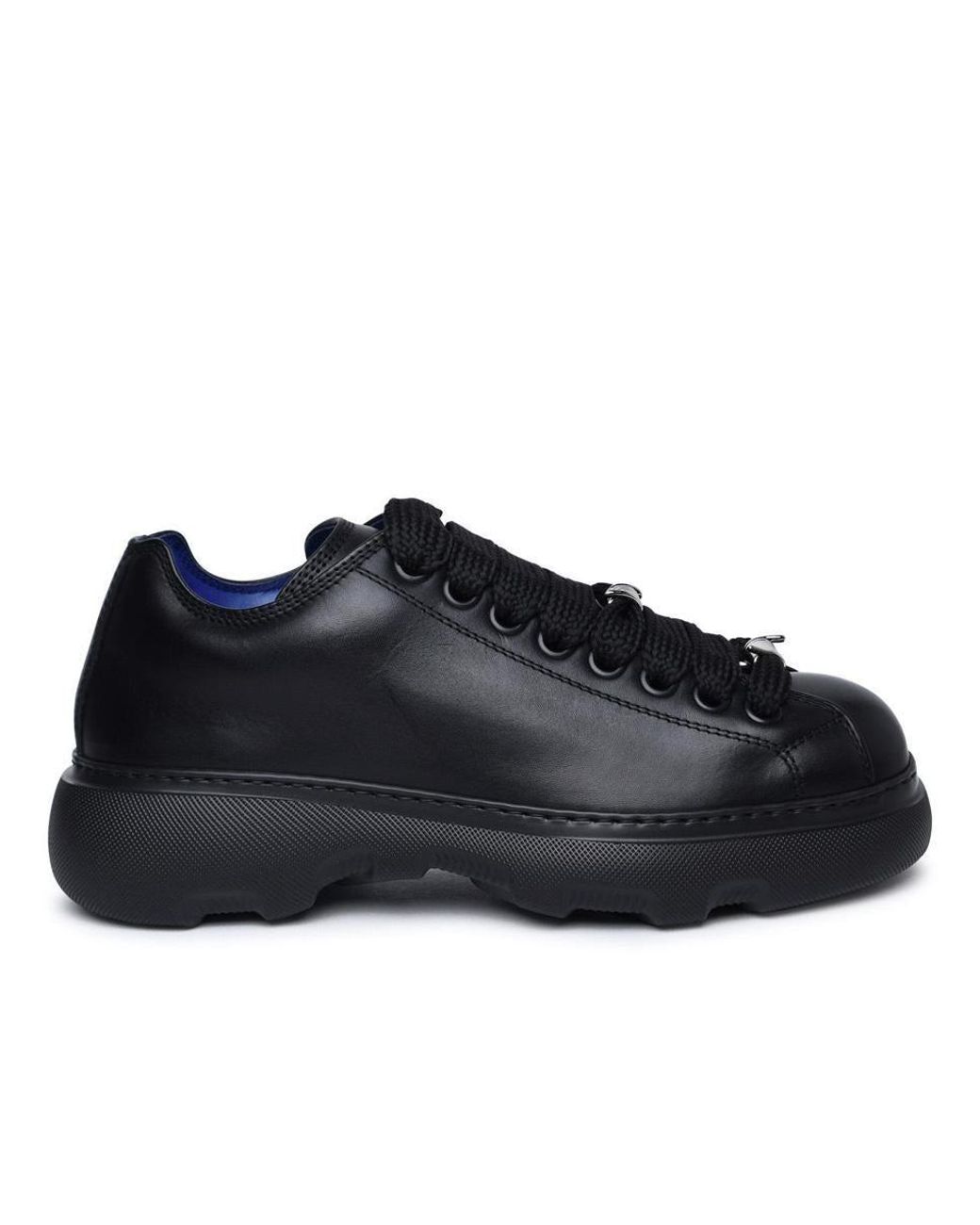 Burberry 'Ranger' Leather Sneakers in Black for Men | Lyst