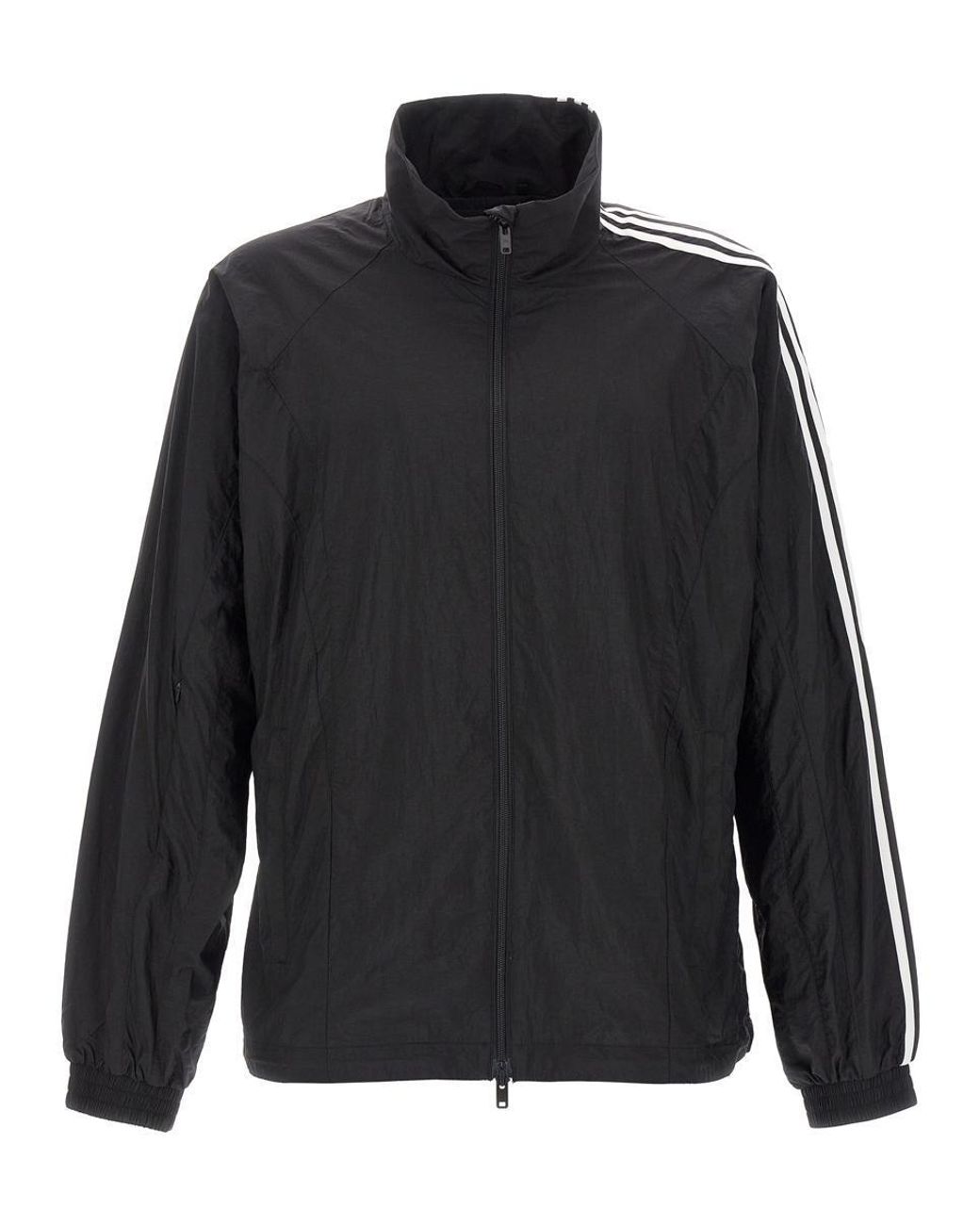 スウェット・トレーナー Y-3 'Y-3 3-Stripes Nylon Shell' sweatshirt Black Y-3 'Y-3 3-Stripes Nylon Shell' Sweatshirt in Black for Men