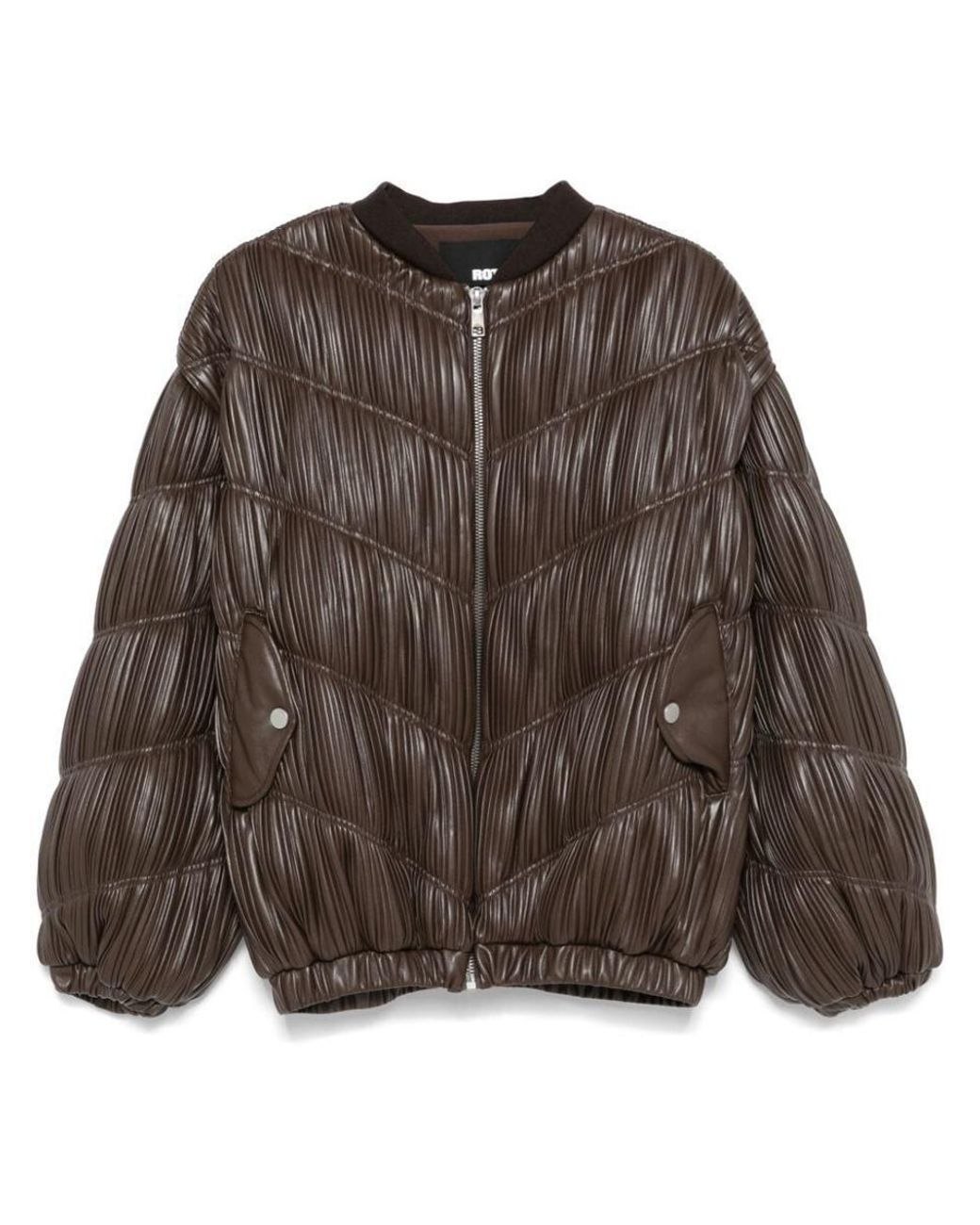 ブルゾン Rotate Birger Christensen Black Pleated Bomber With Zip Pleated Bomber Jacket Black - ROTATE Birger Christensen