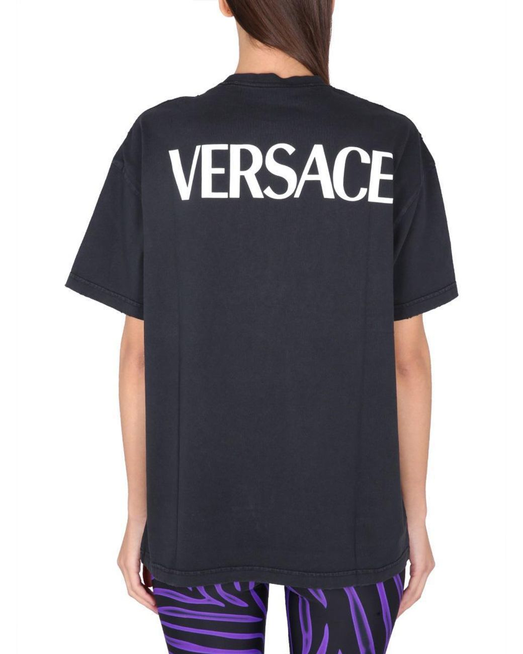 Tシャツ・カットソー VERSACE VERSACE GODDESS OVERSIZED T-SHIRT VERSACE - VERSACE GODDESS OVERSIZED COTTON T-SHIRT