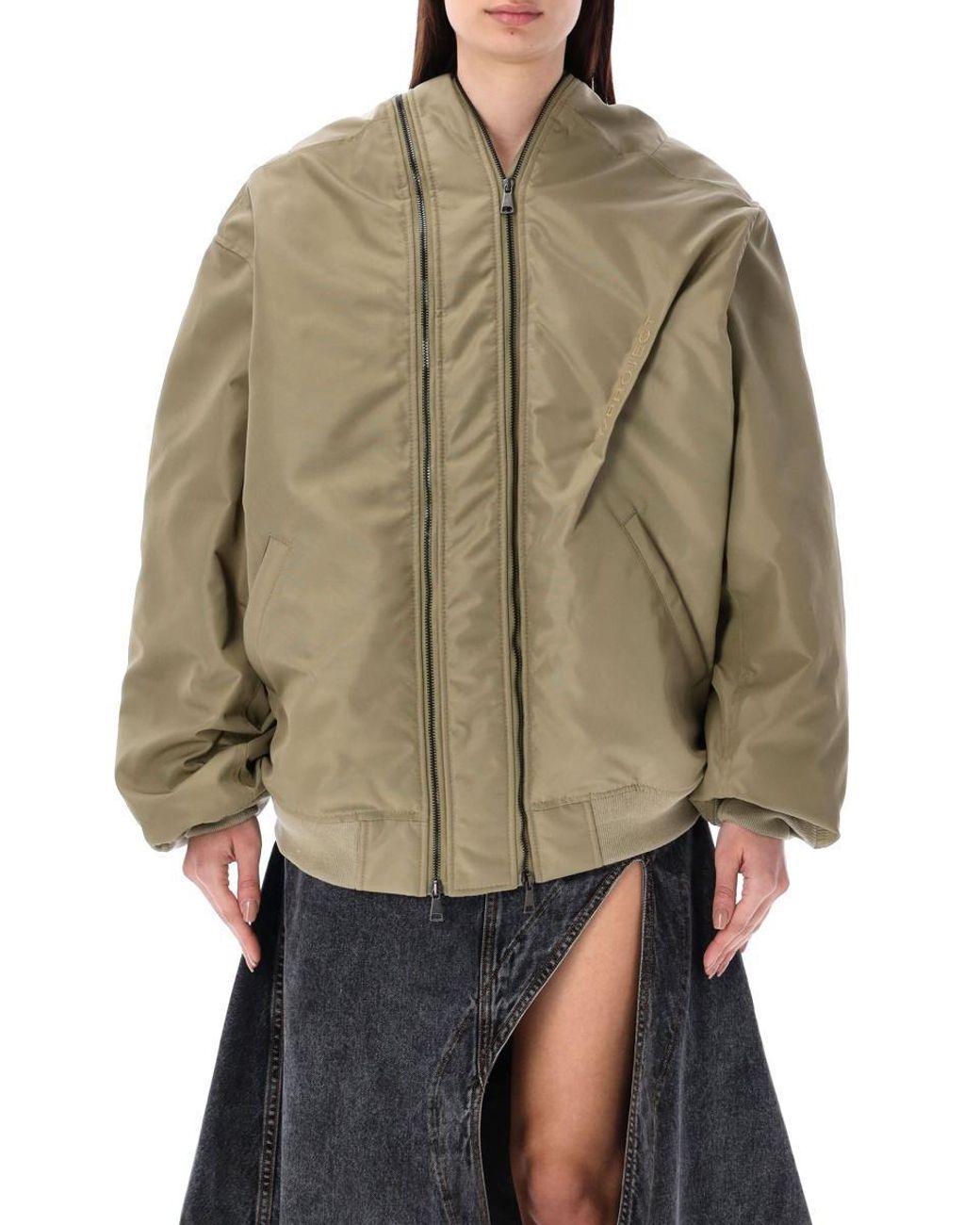 Y/Project Beige Double Zip Bomber Jacket Y/Project