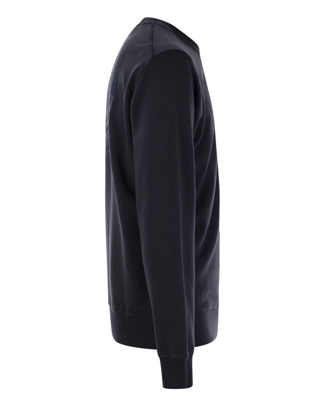 スウェット・トレーナー STONE Crewneck sweatshirt with Institutional Five pri Stone Island Crewneck Sweatshirt With Institutional Five