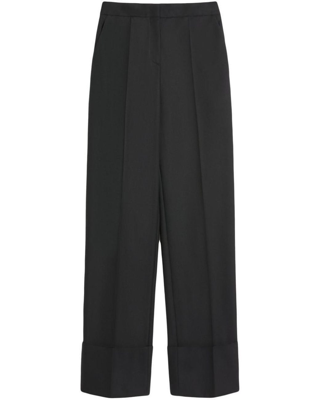 パンツ VALENTINO FW24 Black wool wide-leg pant (5B0RB62088J 0NO) Valentino Garavani Black Wool Wide-leg Pant | italist