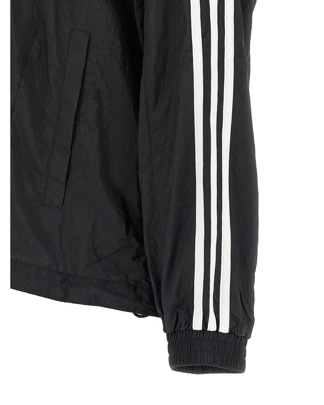 スウェット・トレーナー Y-3 'Y-3 3-Stripes Nylon Shell' sweatshirt Black Y-3 'Y-3 3-Stripes Nylon Shell' Sweatshirt in Black for Men