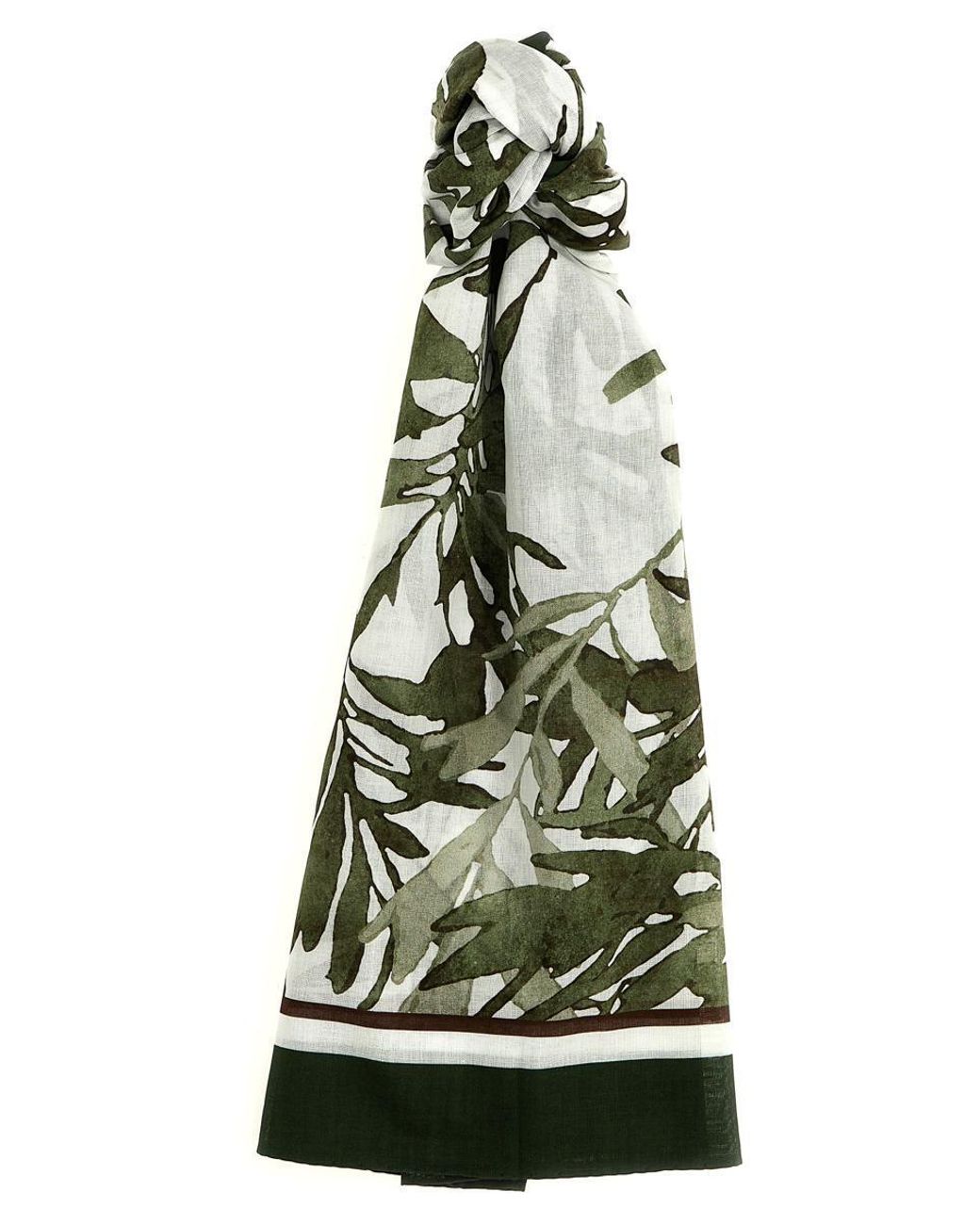 スカーフ BRUNELLO CUCINELLI 'Herbarium Print' scarf Green Brunello Cucinelli 'Herbarium Print' Scarf in Green | Lyst