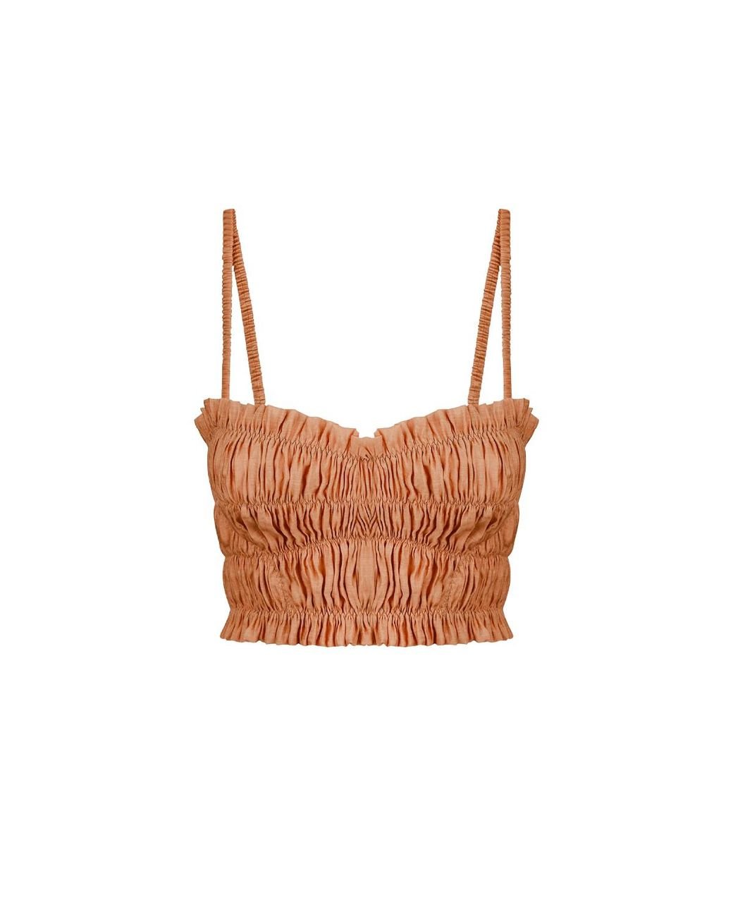 bustier ruched top