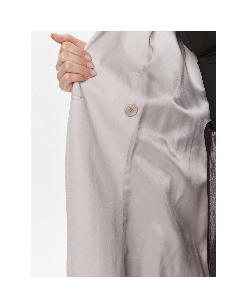 Calvin Klein White Tenchcoat Essential K20K206320 Regular Fit