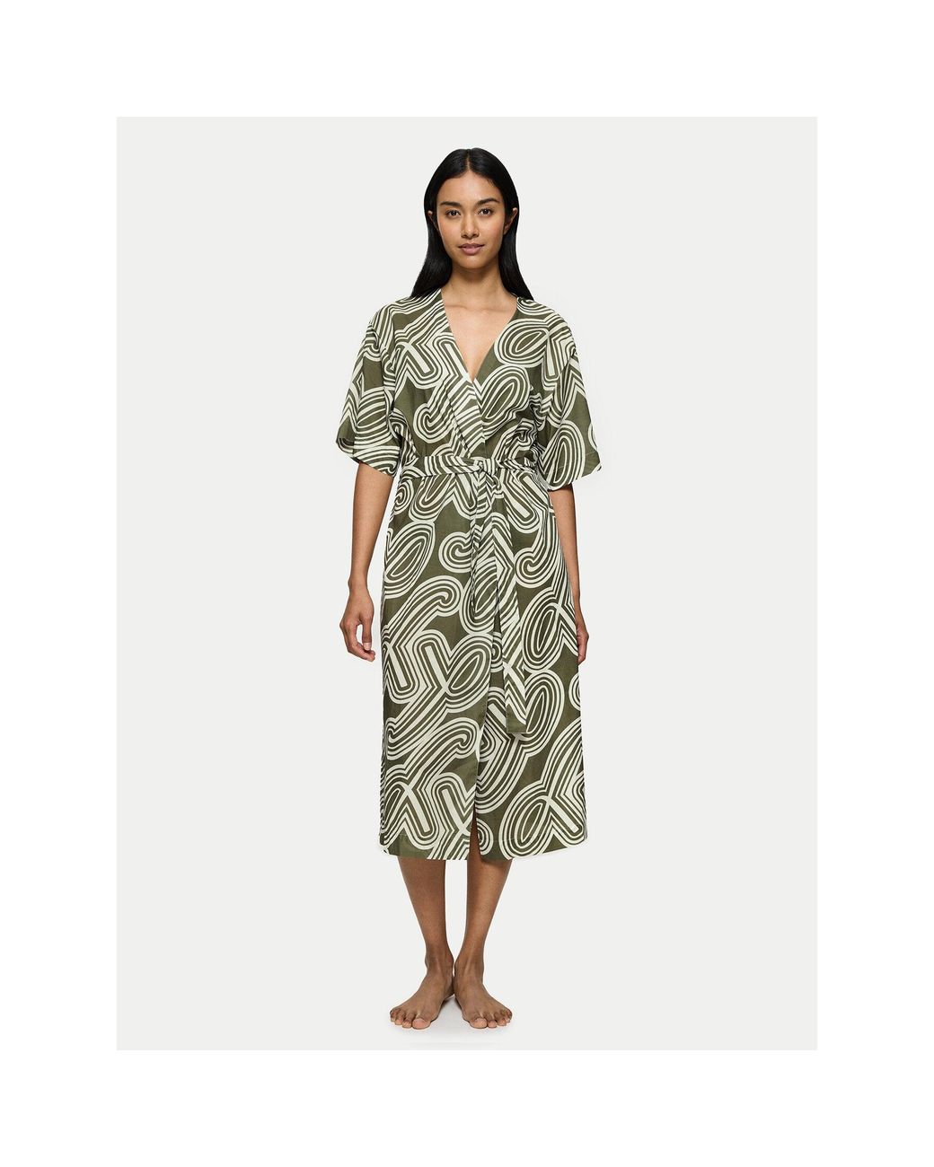 Triumph Green Kimono Beach Mywear 10222618 Relaxed Fit