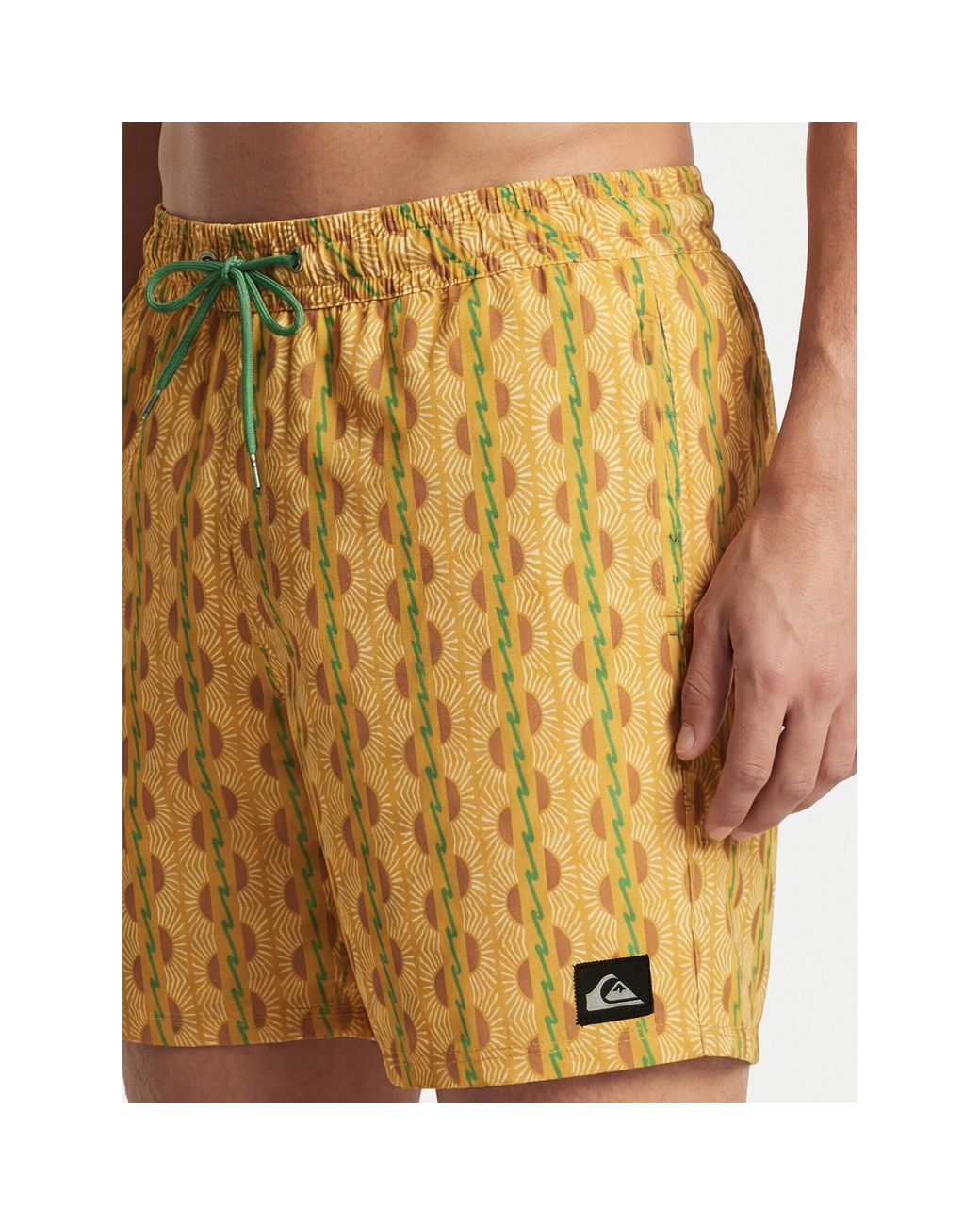 Quiksilver Badeshorts Stretch Printed Volley 16 Eqyjv04217 Regular Fit in Yellow für Herren