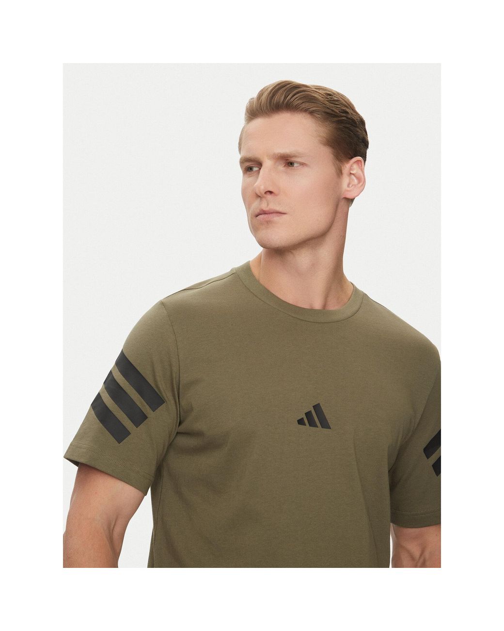 Adidas T-Shirt Future Icons 3-Stripes Jd4876 Regular Fit in Green für Herren