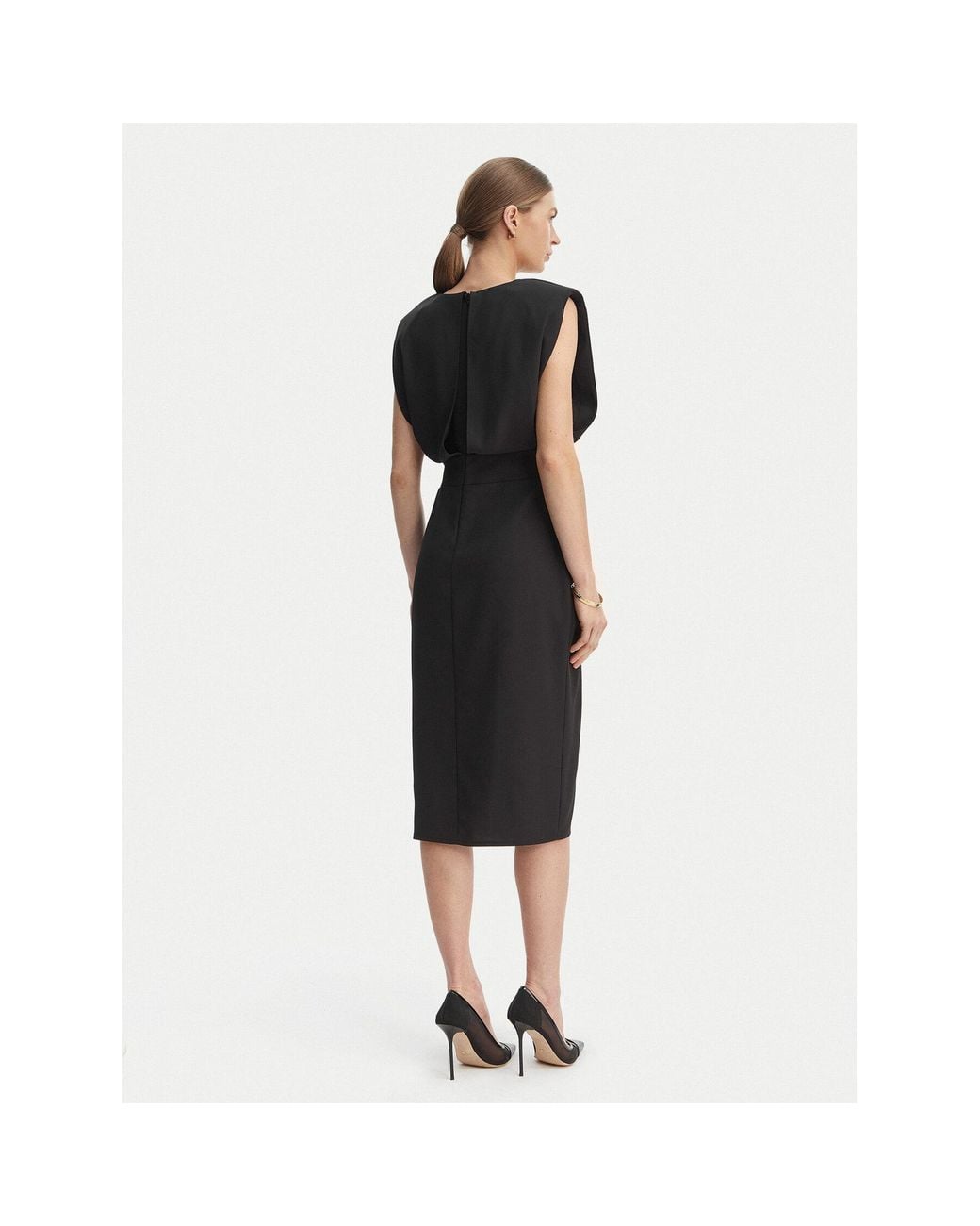 Rinascimento Black Coctailkleid Cfc0127570003 Slim Fit