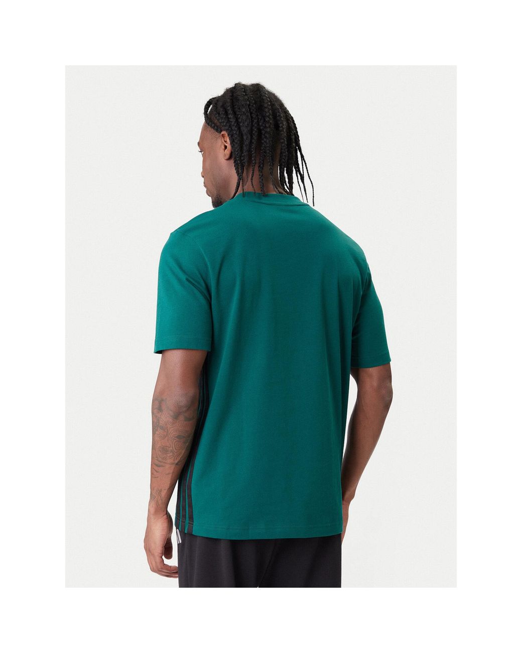 Adidas T-Shirt Essentials 3-Stripes Jd1905 Regular Fit in Green für Herren