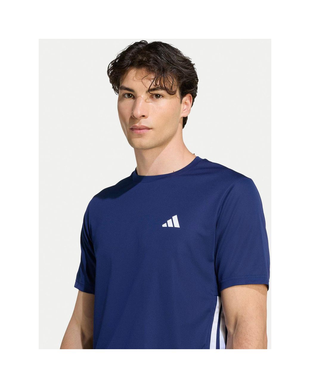 Adidas Technisches T-Shirt Workout Essentials Base 3-Stripes Kd0701 Regular Fit in Blue für Herren