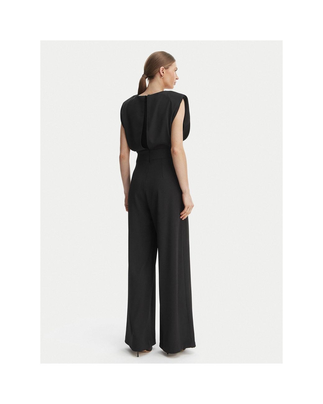 Rinascimento Black Jumpsuit Cfc0127546003 Wide Leg