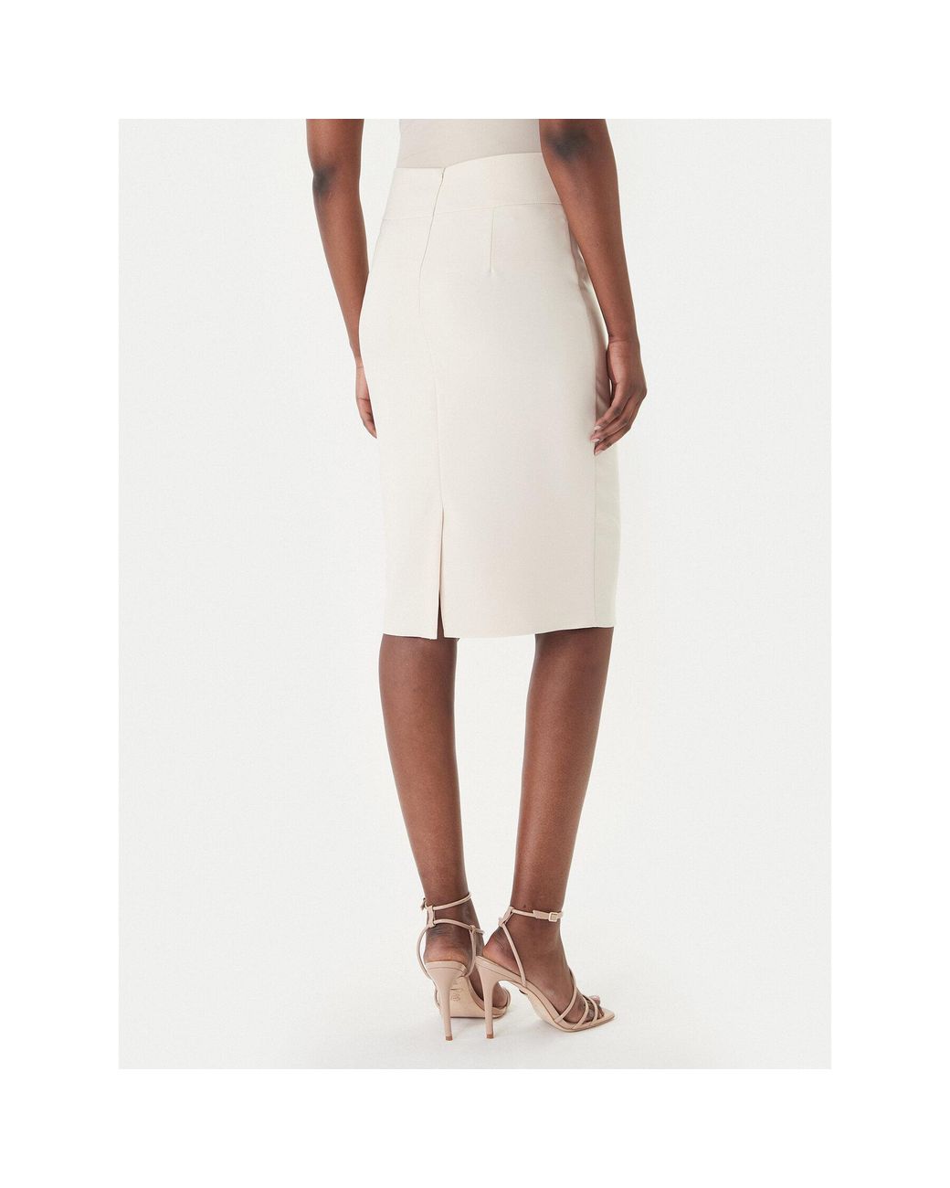 Rinascimento White Bleistiftrock Cfc0128651003 Slim Fit