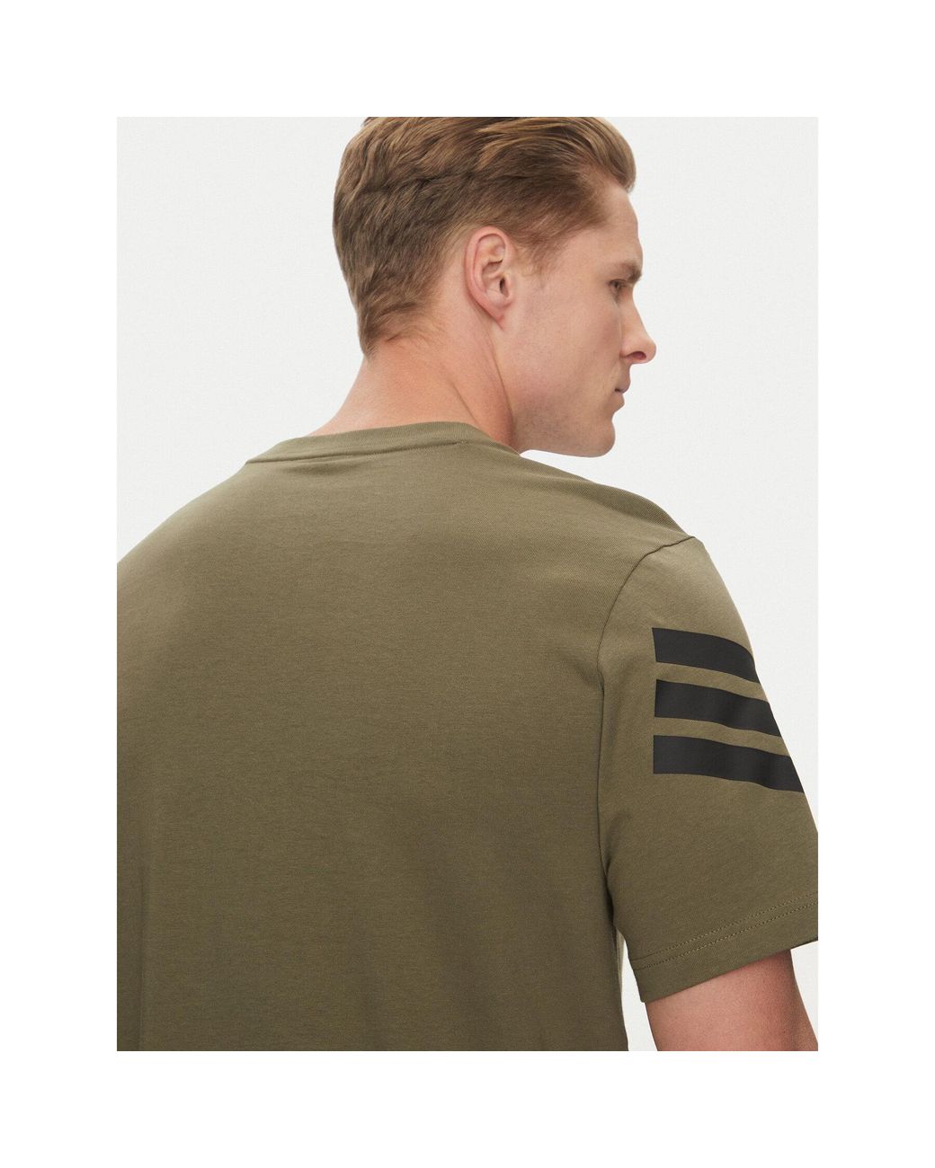 Adidas T-Shirt Future Icons 3-Stripes Jd4876 Regular Fit in Green für Herren