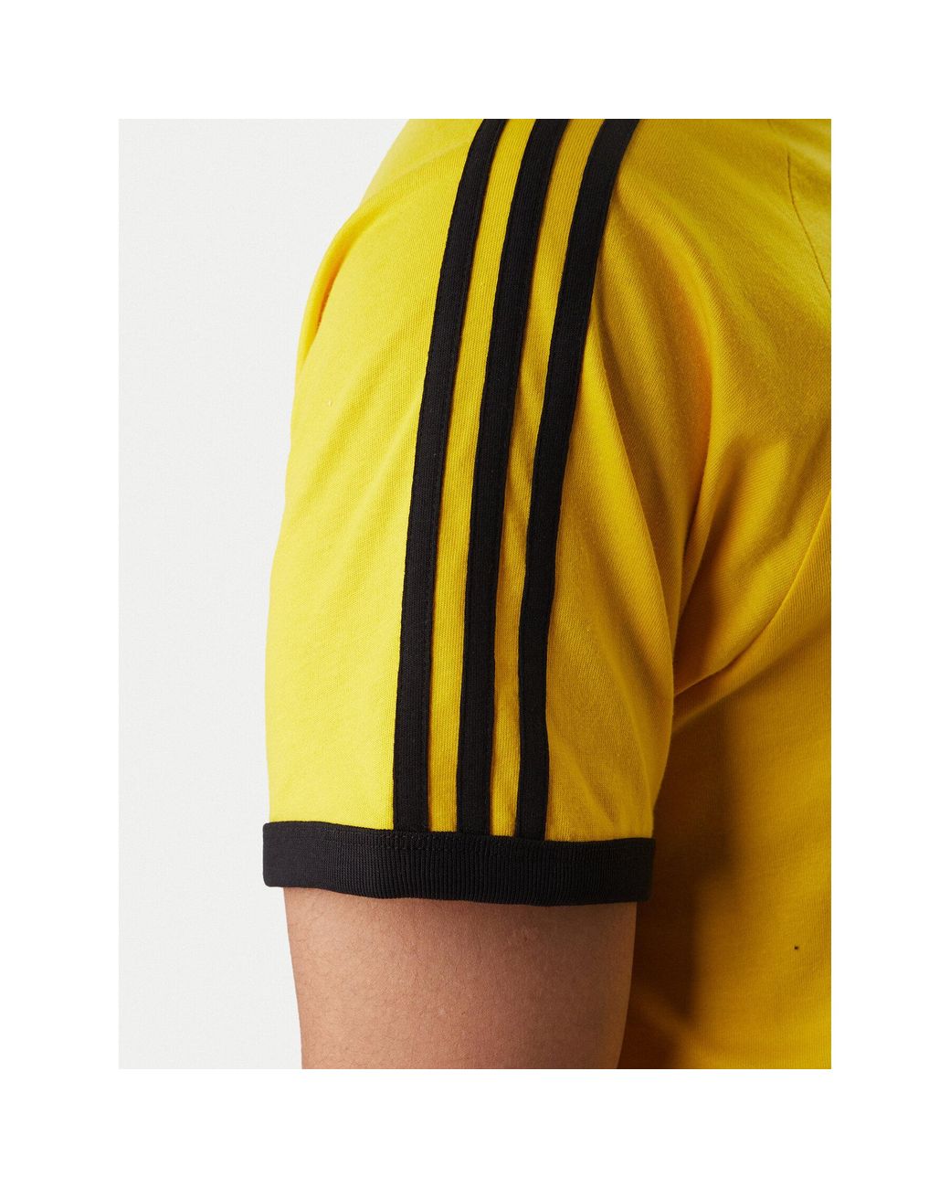 Adidas T-Shirt 3-Stripes Ke3533 Regular Fit in Yellow für Herren