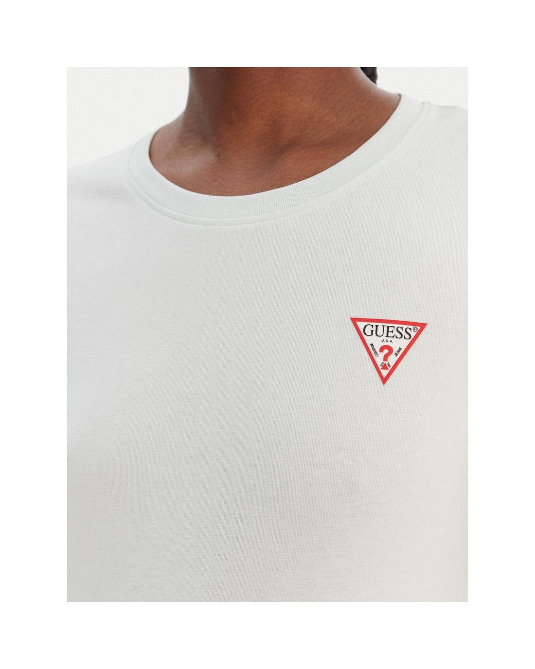 Guess White T-Shirt W2Yi44 J1314 Regular Fit