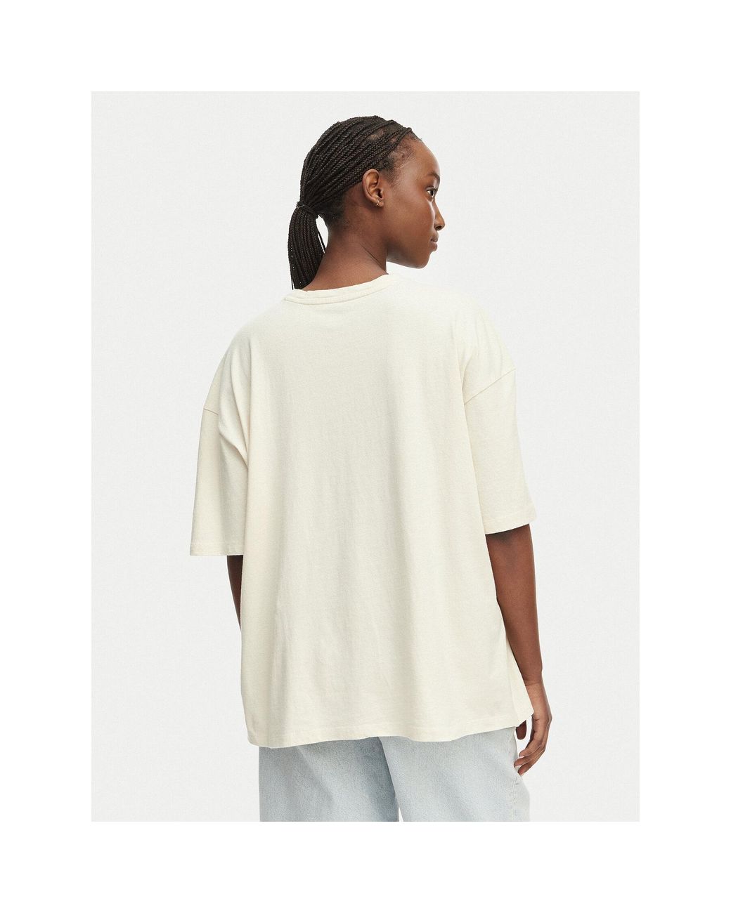 Billabong White T-Shirt Will Find Me Here Ebjzt00582 Loose Fit
